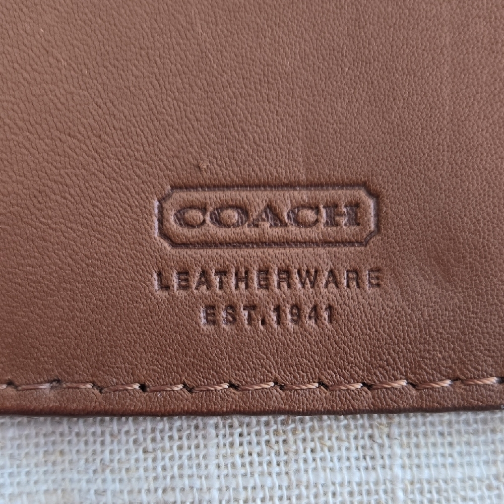 Vintage Authentic Coach Luggage Tag in Tan Leather - Picture 4 of 12